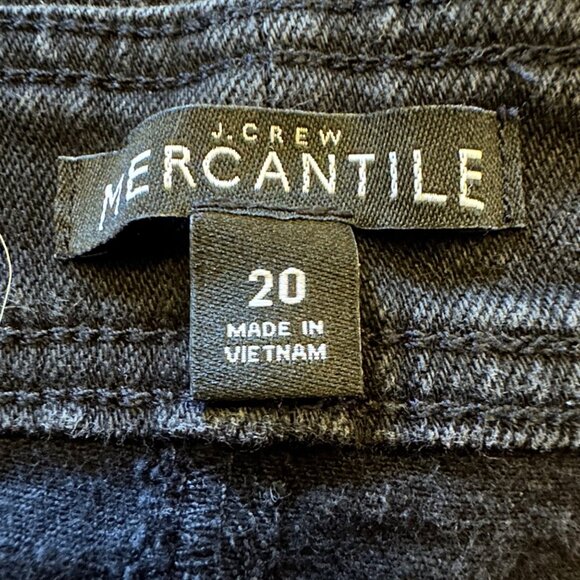 J. Crew Mercantile Black Denim Button-Front A-Line Skirt Size 20 - Picture 5 of 7